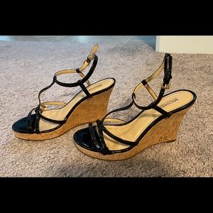 Michael Kors Kami T-Strap Cork Wedge Sandal 7 NWOB